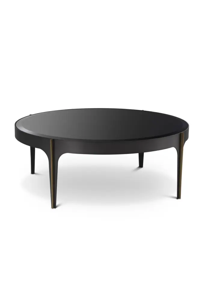 Eichholtz Artemisa Bronze Frame Black Coffee Table Small Size