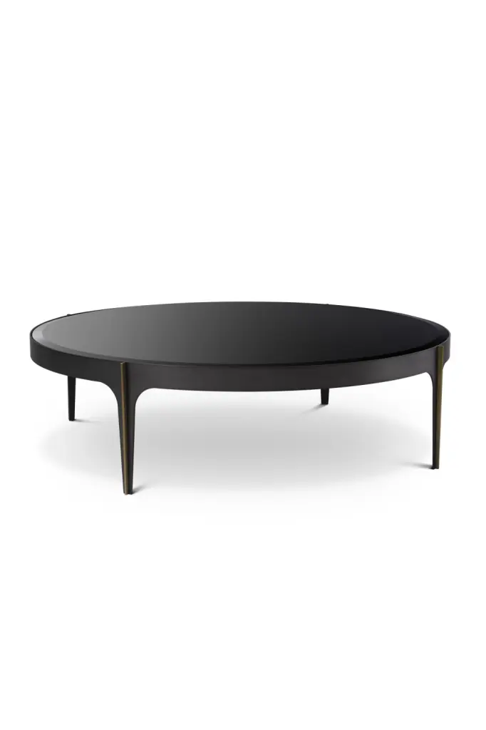 Eichholtz Artemisa Bronze Frame Black Coffee Table Large Size