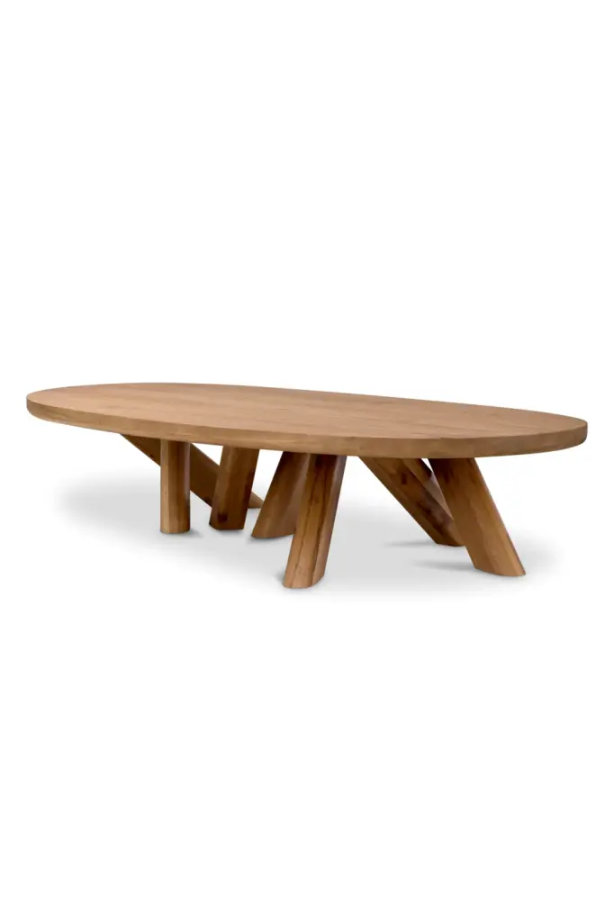 Eichholtz Bayshore Oval Oak Coffee Table Living Room