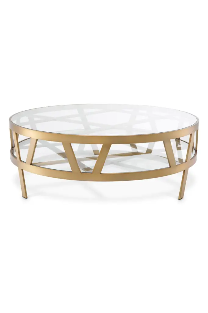Eichholtz Billinghurst Round Glass Coffee Table Contemporary