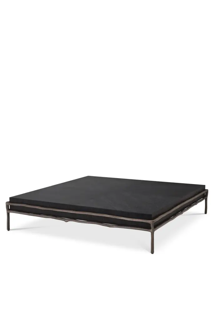 Eichholtz Premier Charcoal Oak Square Coffee Table Modern