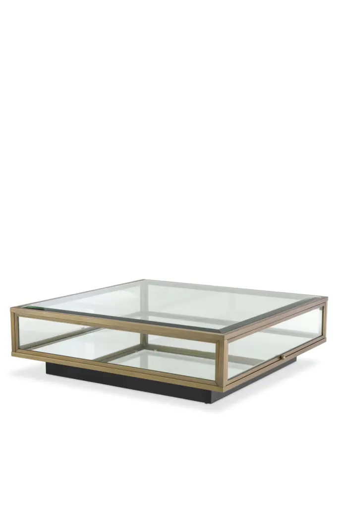 Eichholtz Ryan Square Glass Coffee Table Contemporary Style