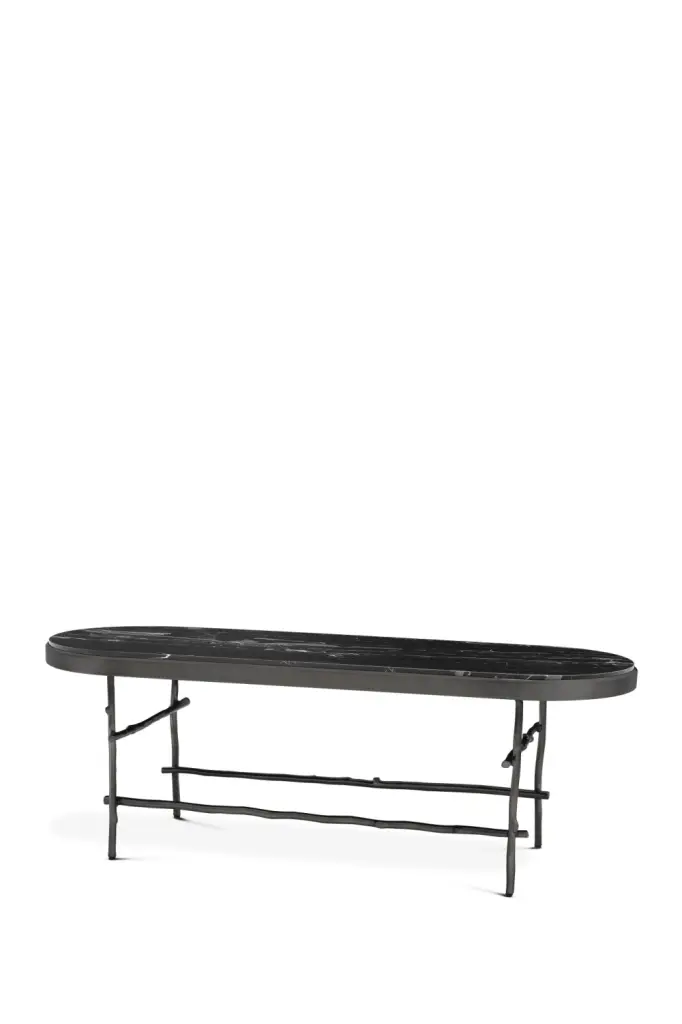 Eichholtz Tomasso Oval Marble Top Coffee Table Stylish Living Room Furniture