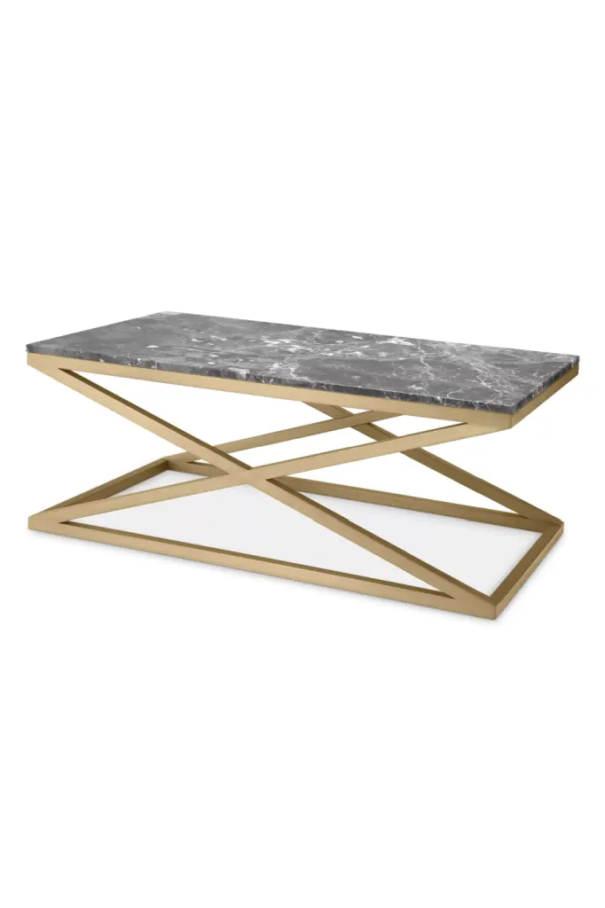 Rectangular Marble Coffee Table Eichholtz Criss Cross Luxury Living Room Furniture