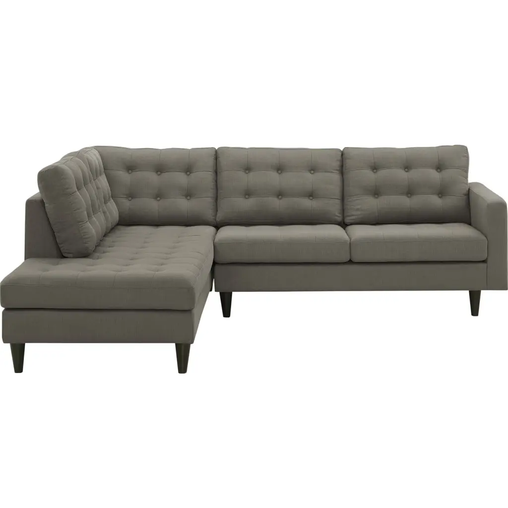 Modern Contemporary Urban Design Living Room Lounge Club Lobby Sectional Sofa Grey