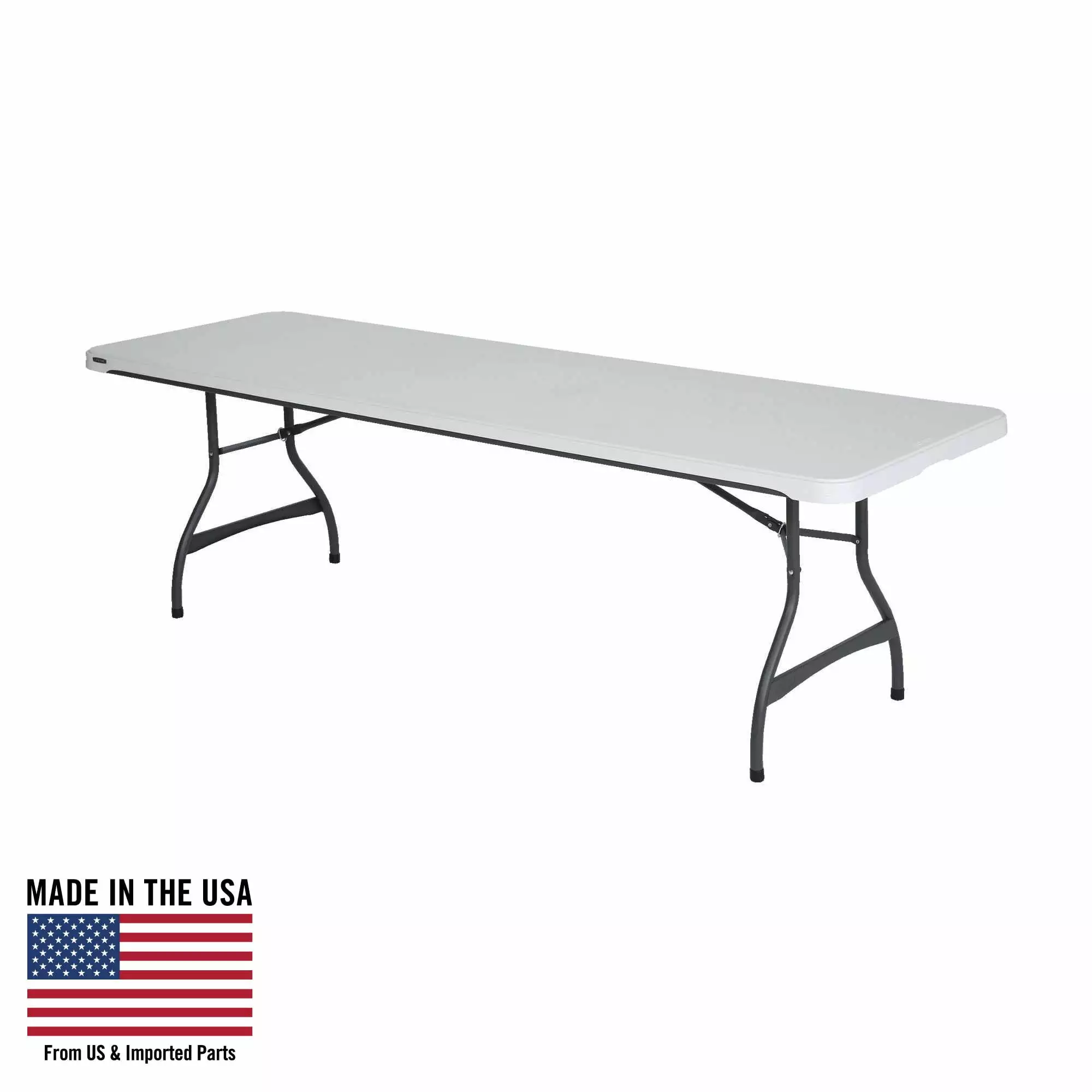 Lifetime 8 Foot Nesting Rectangle Folding Table Indoor/Outdoor Commercial Grade White Granite