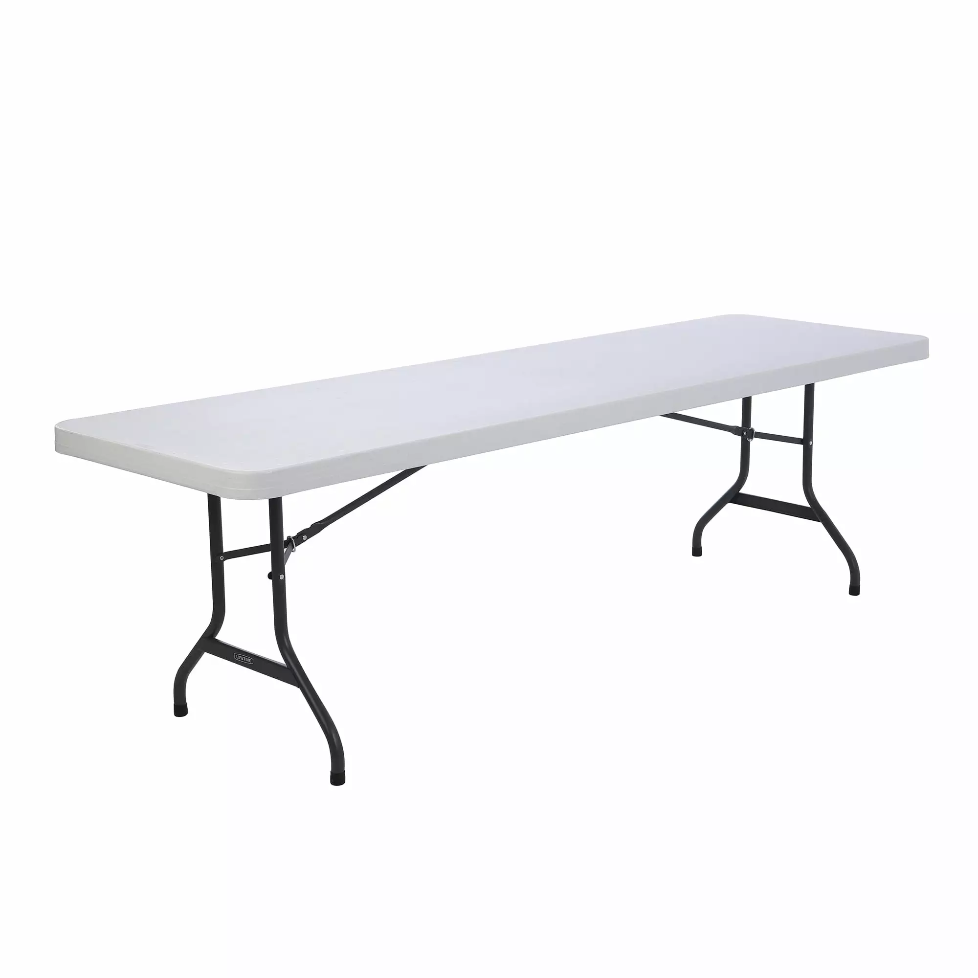 Lifetime 8 Foot Rectangle Folding Table Indoor/Outdoor Commercial Grade White Granite