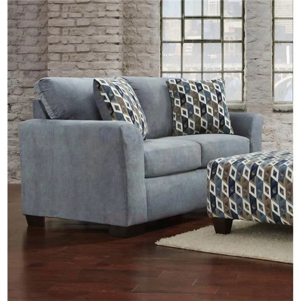 Benjamin Loveseat Sofa Dusk Color Compact Living Spaces KD Gabinete