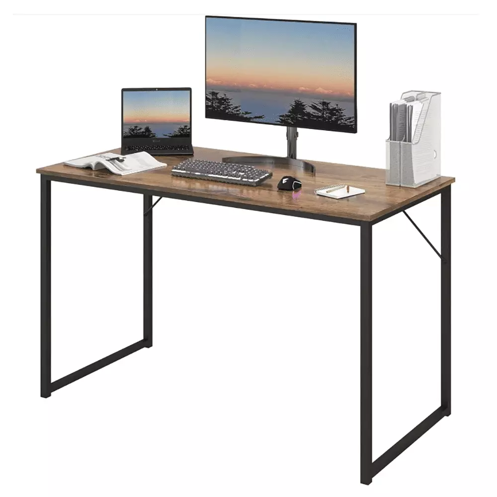 48 Inch Modern Simple Computer Desk Home Office Study Writing Gaming Black DQMARTY