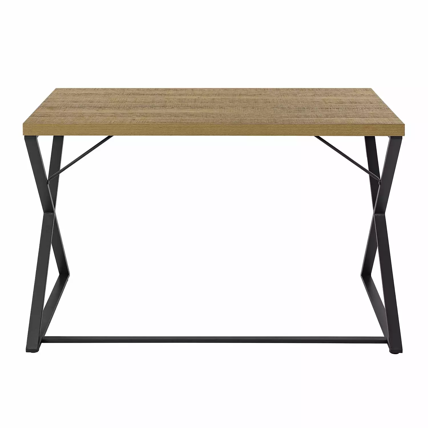 Modern Home Office Computer Desk Industrial Executive Desk Wooden Writing Study Work Gaming Table Oak Brown FurnitureR