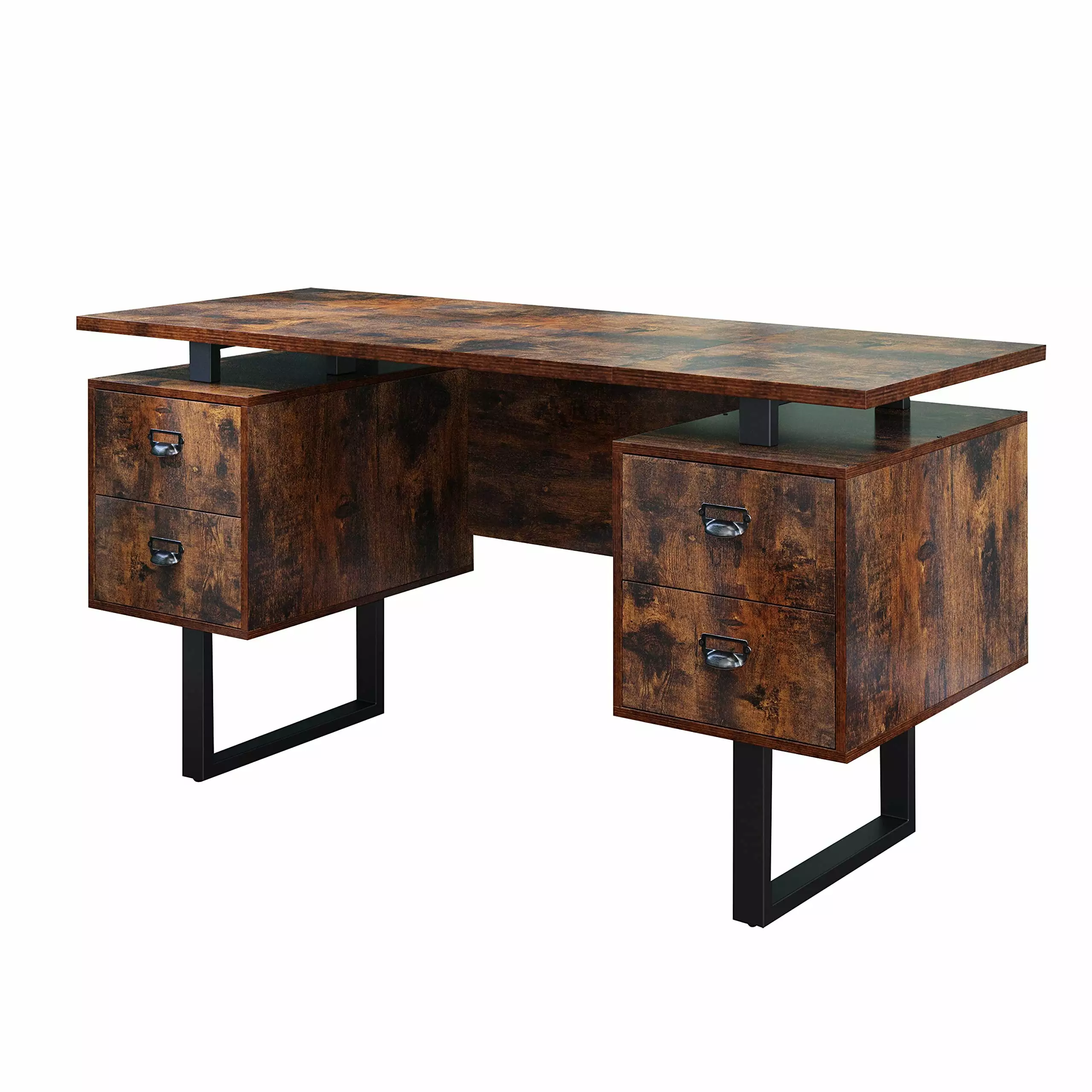 JESONVID Computer Desk Drawers 59L Floating Desktop Vintage Study Table