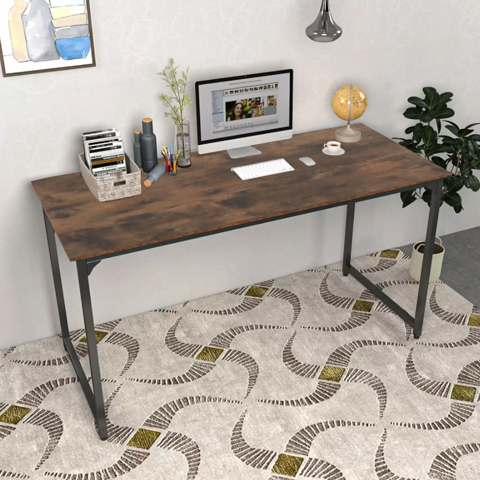Sunshine Wheat Computer Desk Home Office Simple Cheap Gaming Desk Bedroom Writing Table Work Desk