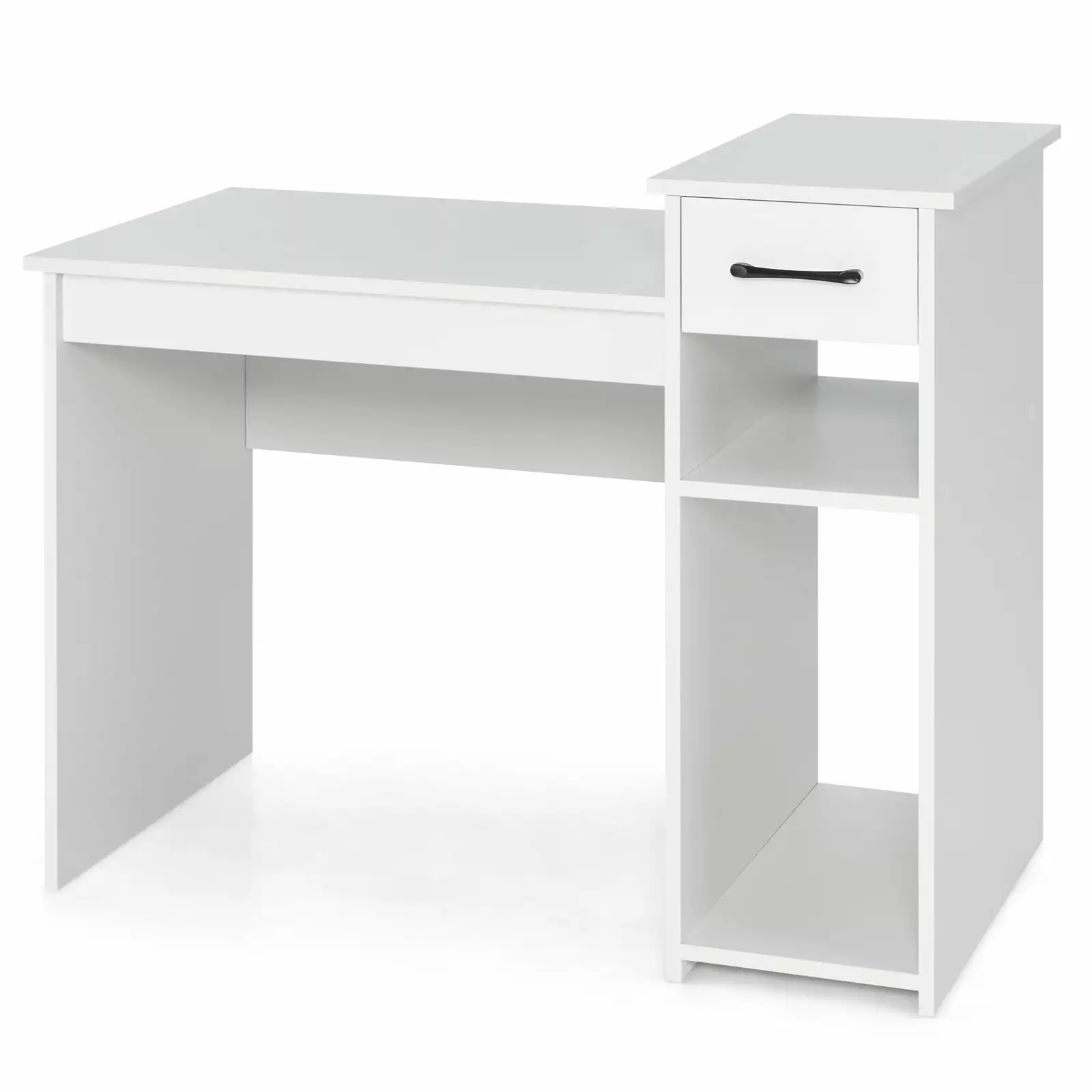 Topbuy Computer Desk Storage Shelf Modern Study Desk Drawer Multipurpose Home Office Desk