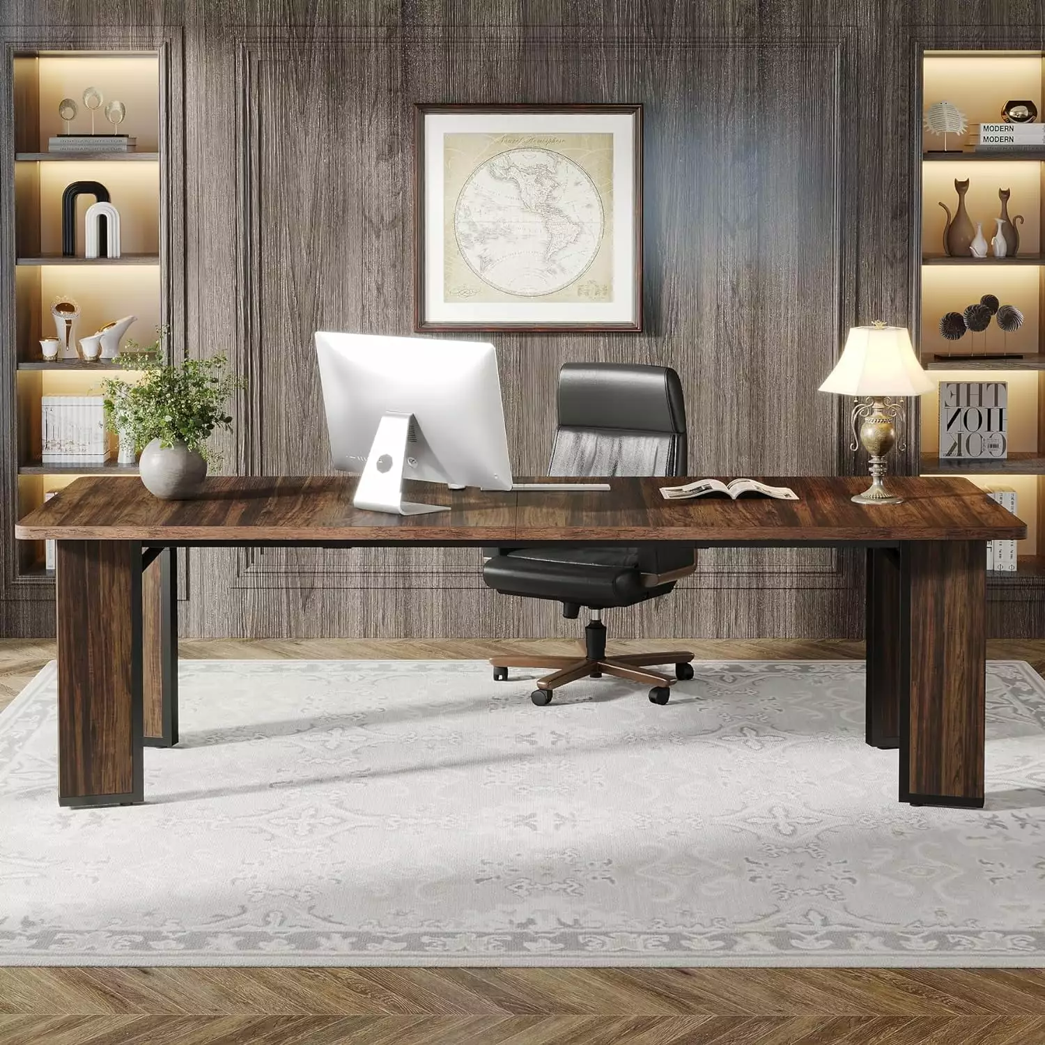 Tribesigns 78.7 Inch 2-Person Computer Desk 6.5FT Extra Large Rectangular Writing Table