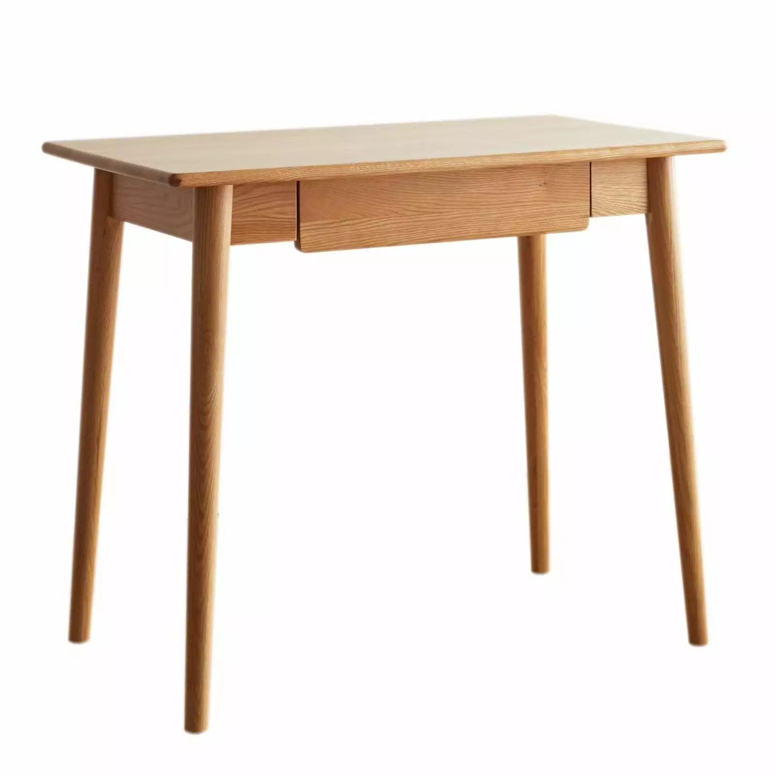 Computer Desk - Modern Solid Wood Dressing Table Wide Tabletop and 1 Drawer Triple Tree
