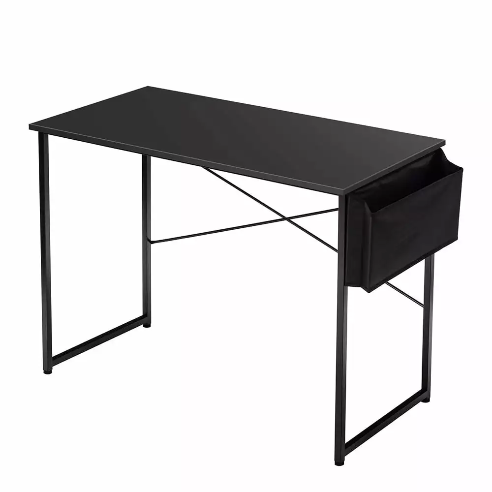 40 Inch Home Office Computer Desk Storage Bag Study Writing Desk Small Space Bedroom Living Room Black Unbrand