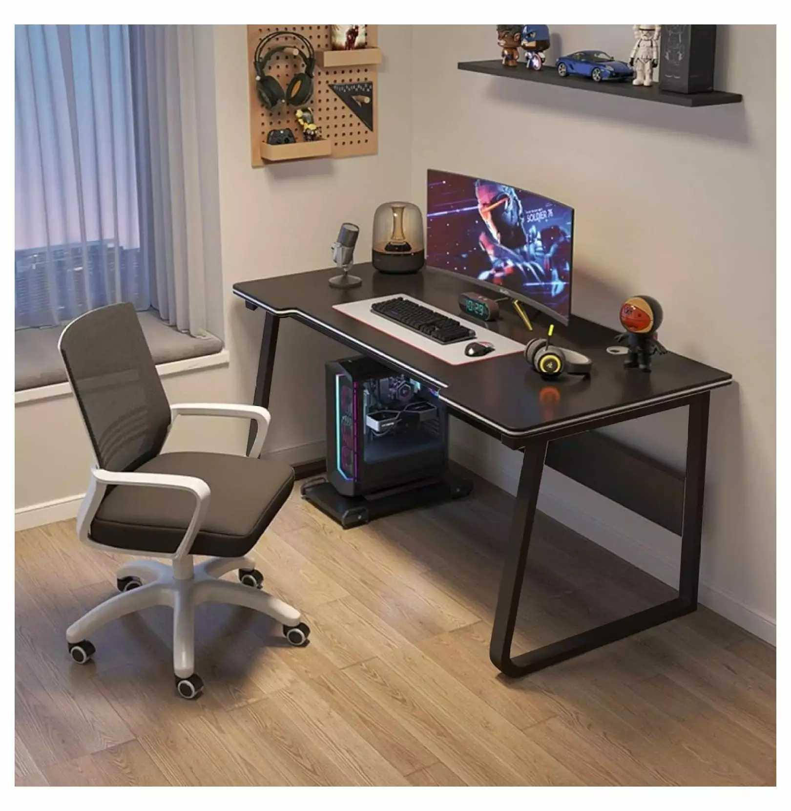 Zelora Gildan Gaming Desk - Modern Simple Wooden Computer Writing Table Home Office and Student Use ZeloraGildan