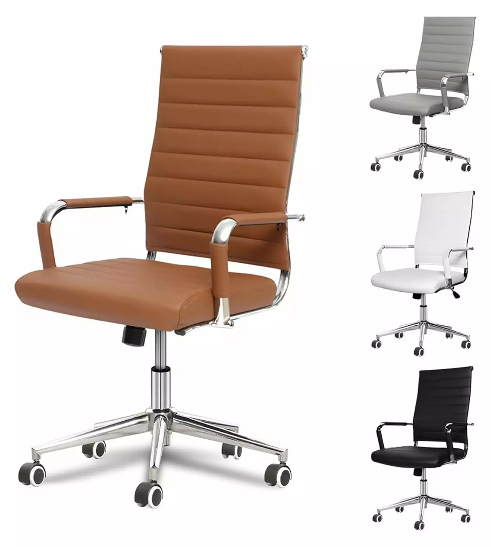 Okeysen Office Desk Chair Ergonomic Leather Modern Conference Room Chair Executive Swivel Rolling Chair BULYAXIA