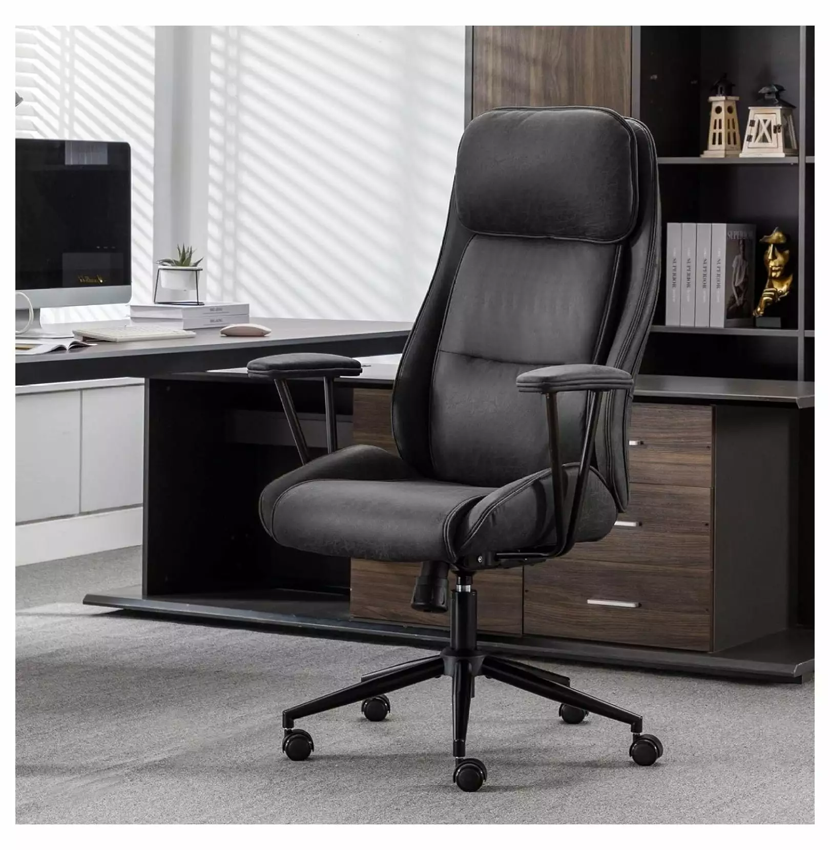 Drevy Executive Chair - 55 Degree Reclining High Back Conference Room Chair Adjustable Features