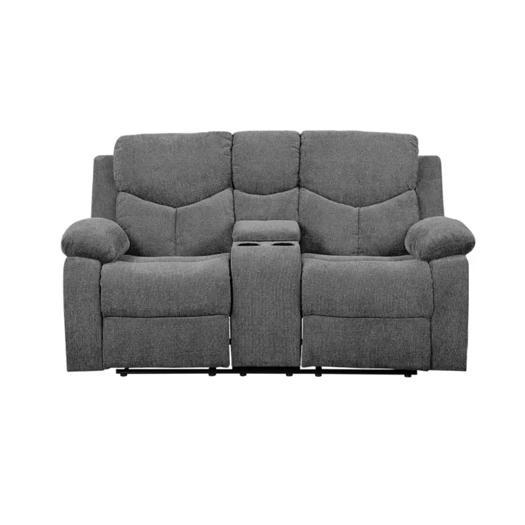 Ergode Loveseat Console Motion Gray Chenille Comfortable Seating