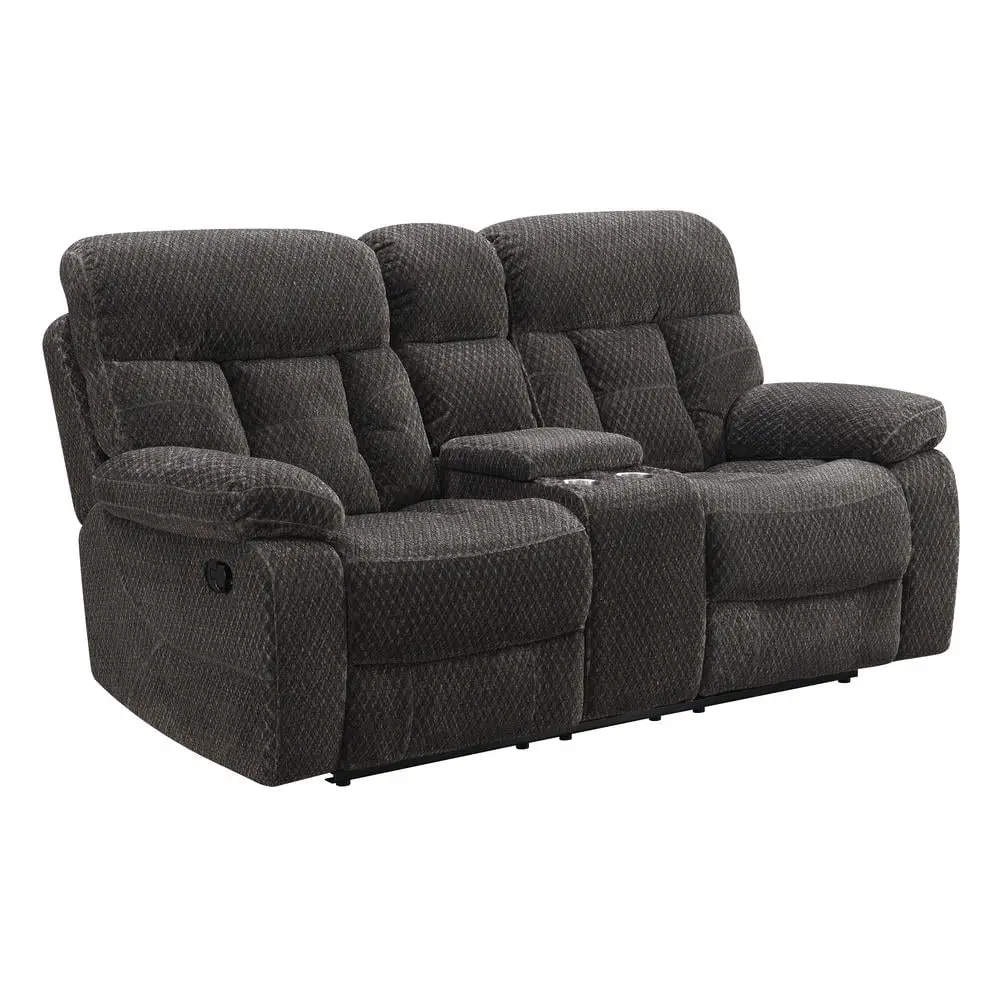 New Classic Furniture Bravo Polyester Console Loveseat Charcoal