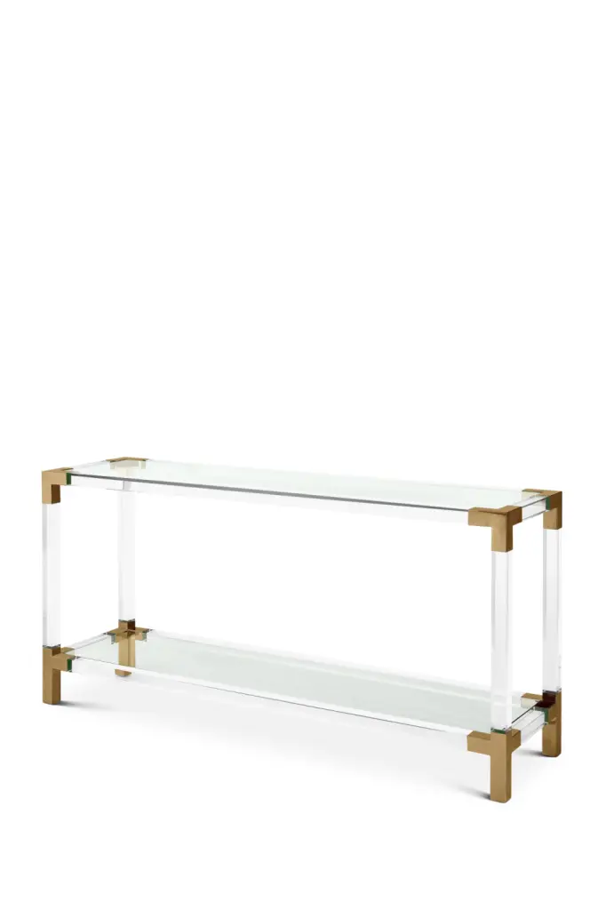 Clear Glass Console Table Eichholtz Royalton Modern Entryway Sofa Table