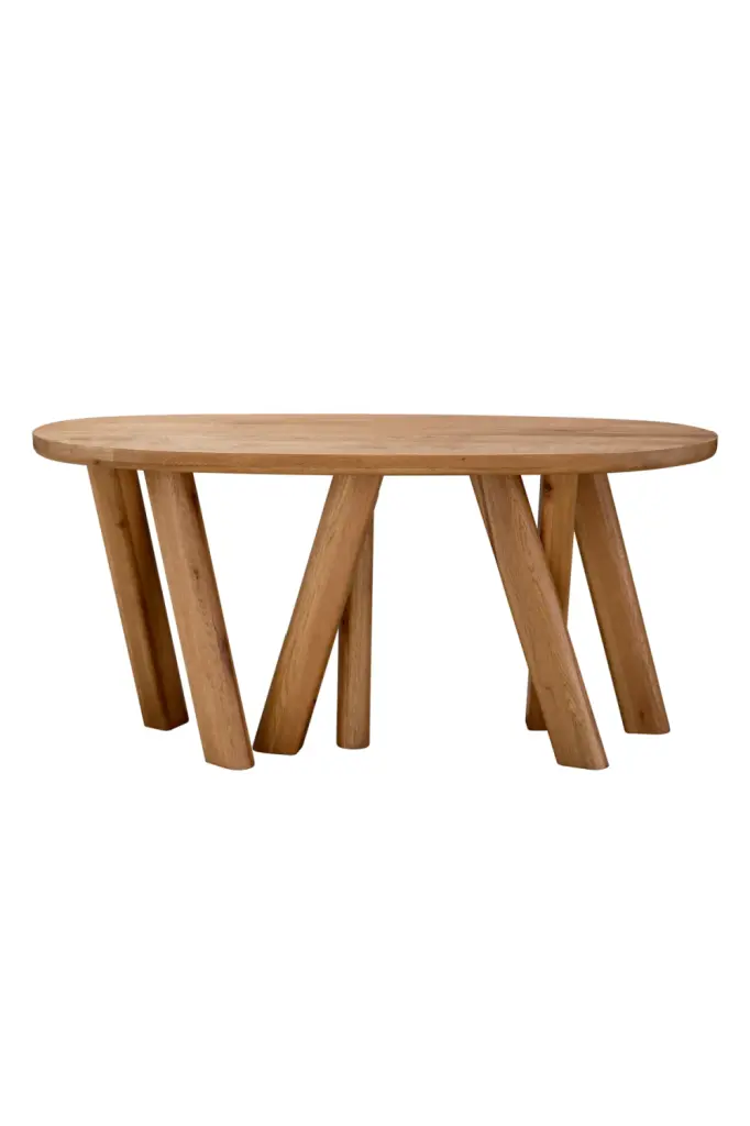 Eichholtz Bayshore Oval Oak Console Table Entryway Decor
