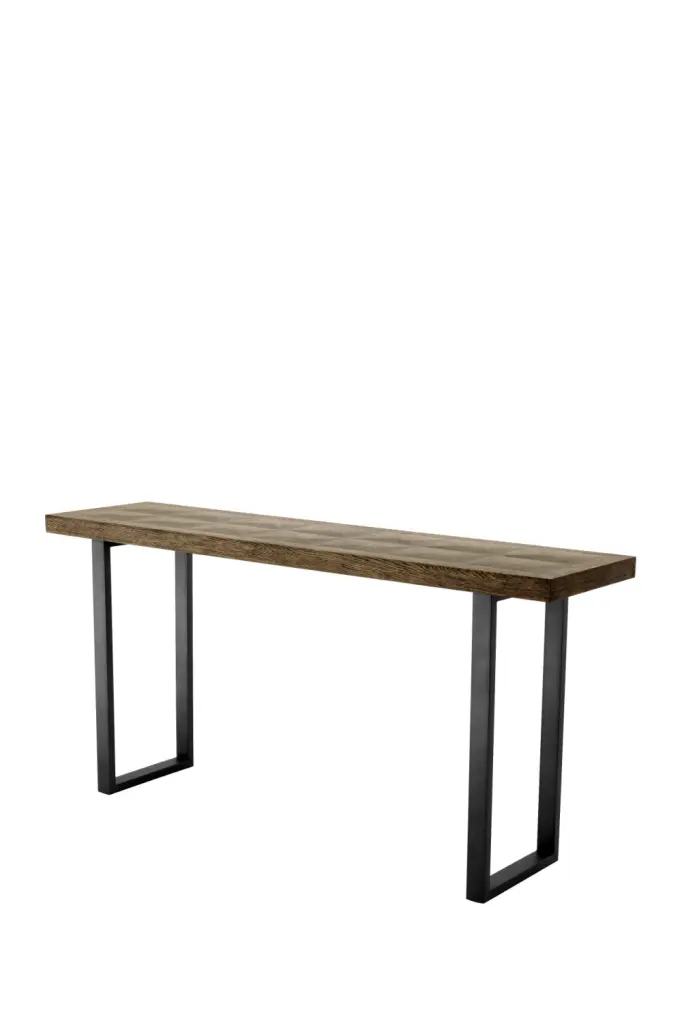 Eichholtz Gregorio Bronze Oak Console Table