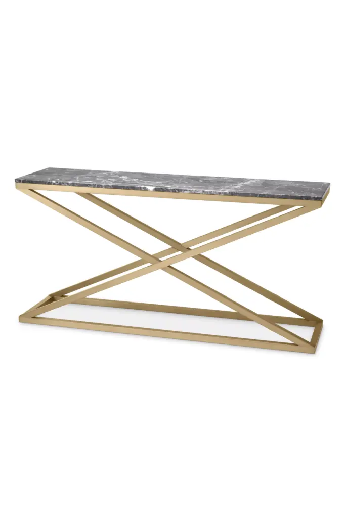 Rectangular Marble Console Table Eichholtz Criss Cross