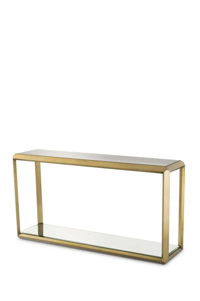 Slim Brass Console Table Eichholtz Callum Elegant Entryway Furniture