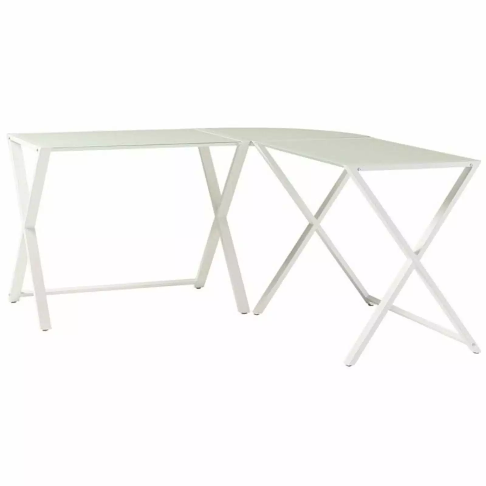 Walker Edison Contemporary X-Leg Command Center Computer and Gaming Desk White