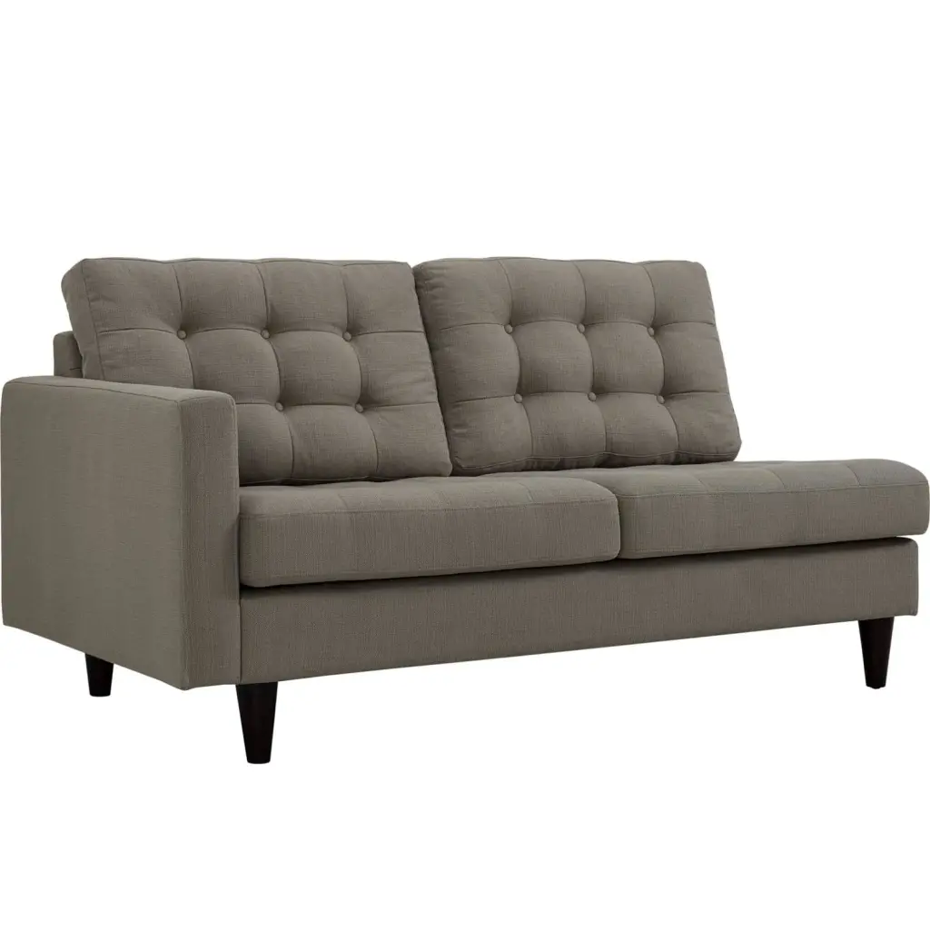Modern Contemporary Urban Design Grey Fabric Left-Facing Loveseat Sofa