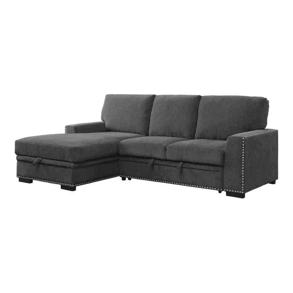 Lexicon Morelia 2-Piece Contemporary Fabric Sectional Left Chaise Gray