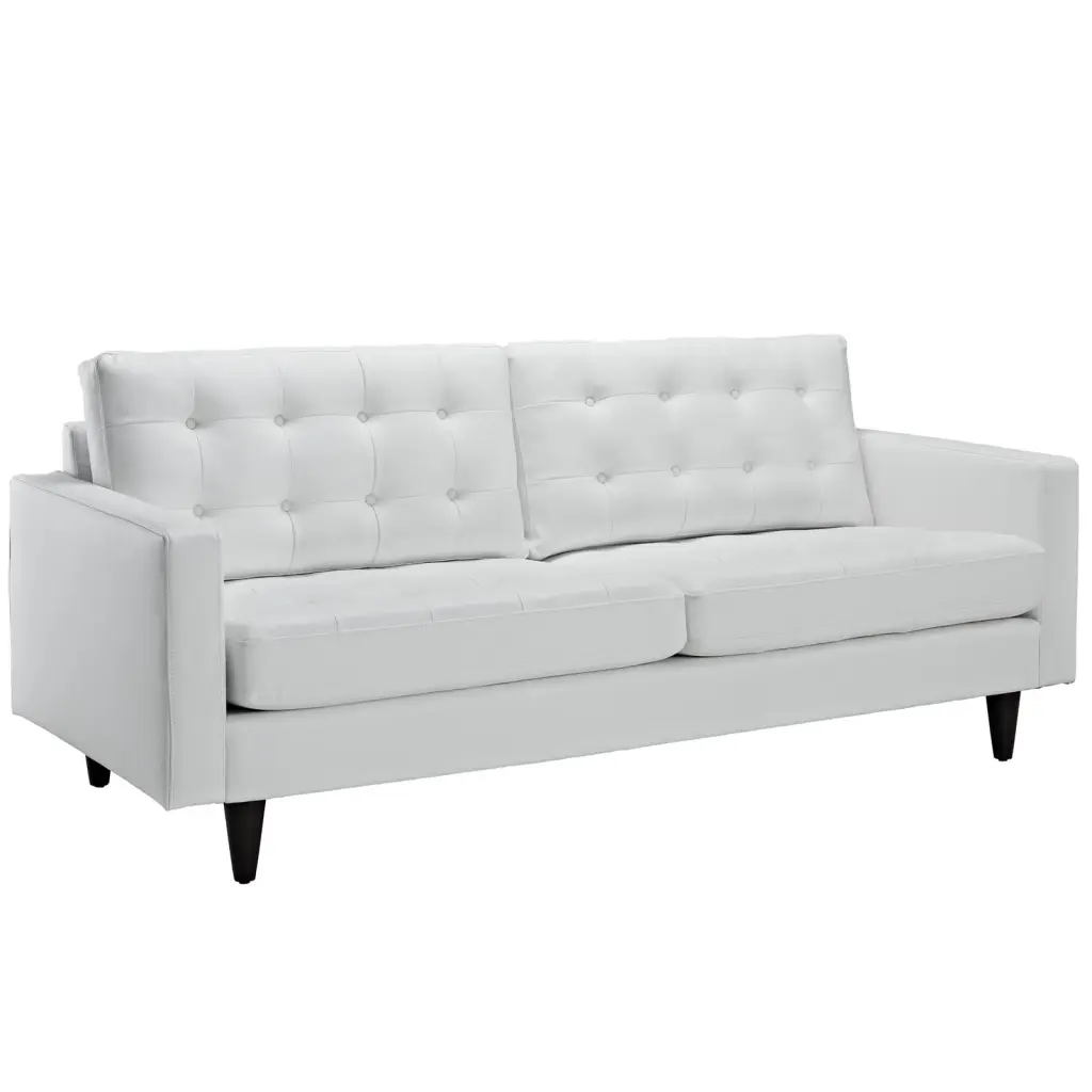 Modern Contemporary Living Room Leather Sofa White - Sleek Design Sofa Home