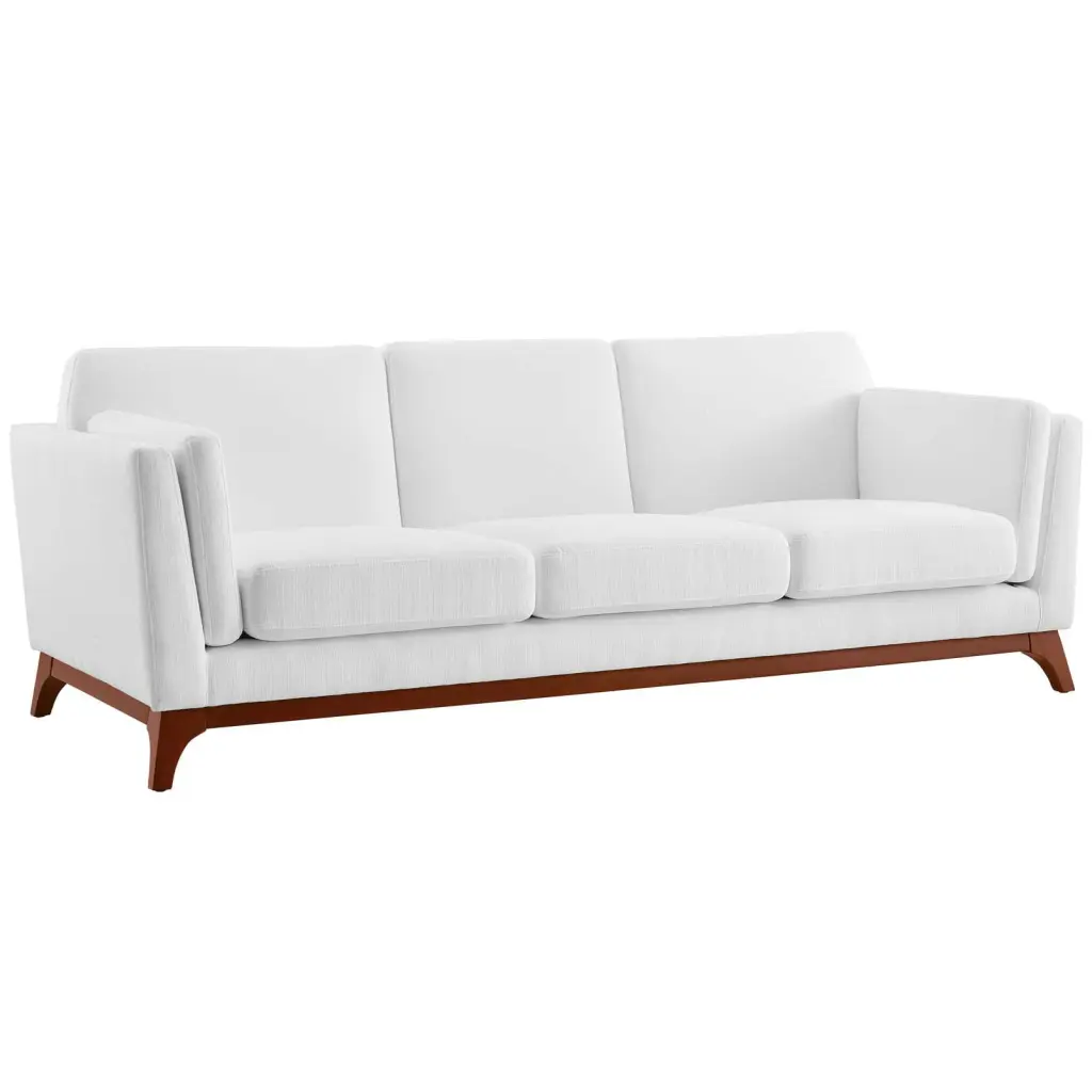 Modern Urban White Fabric Sofa Living Room Lounge or Club Lobby