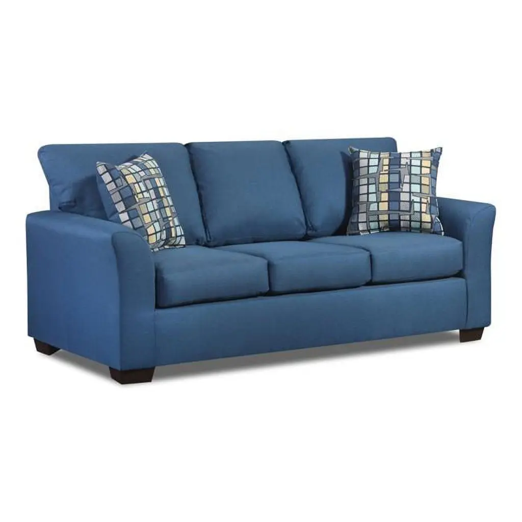 Neoliving Elijah Fabric Sofa Reversible Cushions Blue Neo Living