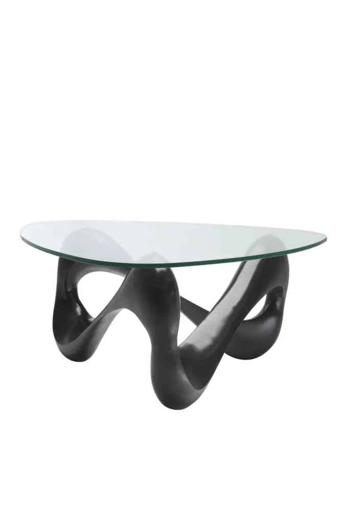 Bronze Clear Glass Coffee Table Eichholtz Aventura Contemporary Living Room