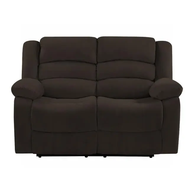 Contemporary Fabric Loveseat Brown 40 Inches Small Spaces KD Estanteria