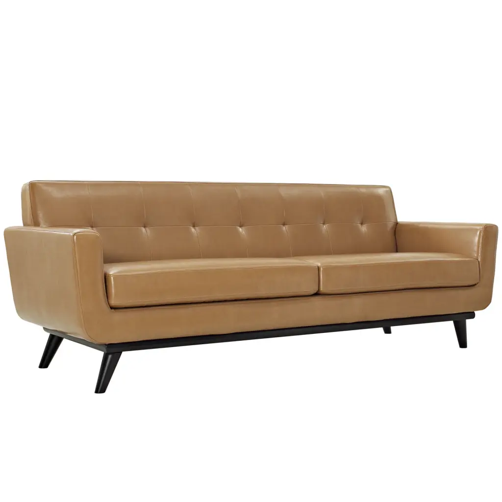 Modern Contemporary Leather Sofa Brown - Stylish Living Room Furniture
