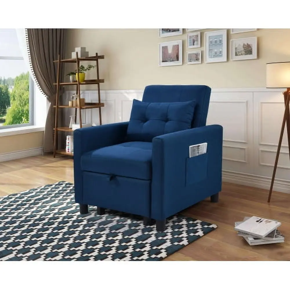 Single Sofa Bed Pullout Sleeper Convertible Folding Futon Chair Hypeshops