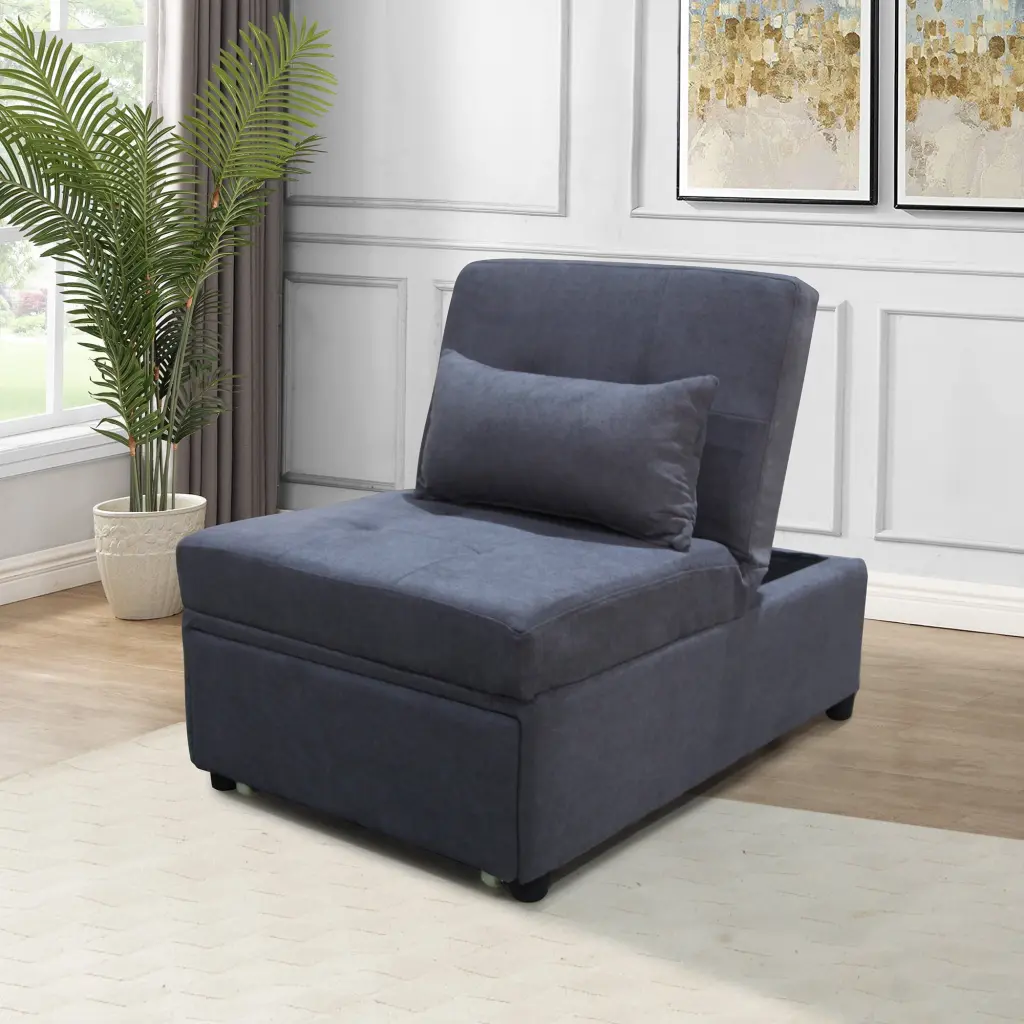Sofa Bed Couch Sleeper Sofa Single Sofa Fabric Sofa Folding Futon Sofa Bed Soft Linen Upholstery Loveseat Convertible Fold...