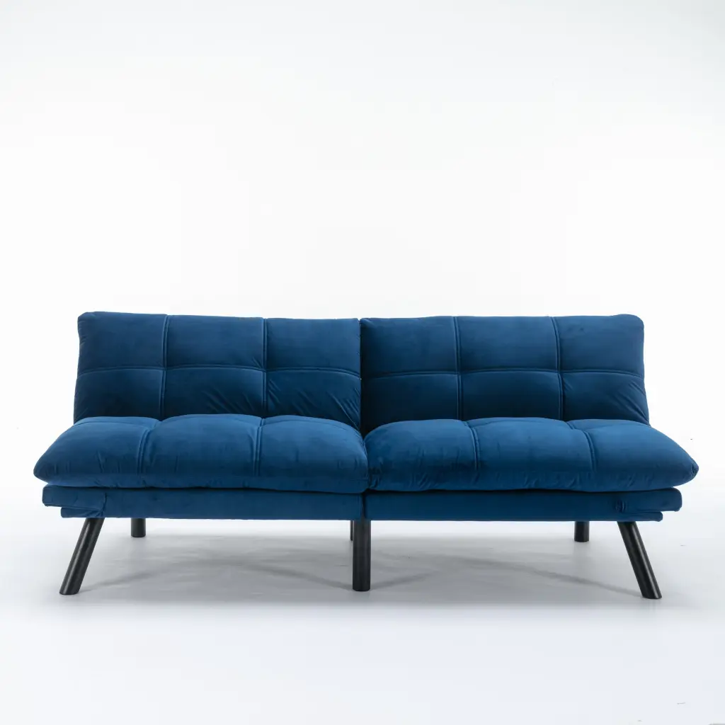 Convertible Loveseat Bed Adjustable Armrests and Backrest Navy Blue Bed Bath & Beyond