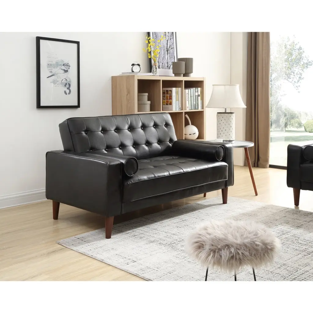 Homestock Baroque Bonanza G843A-L Loveseat Bed Black - 2 Boxes