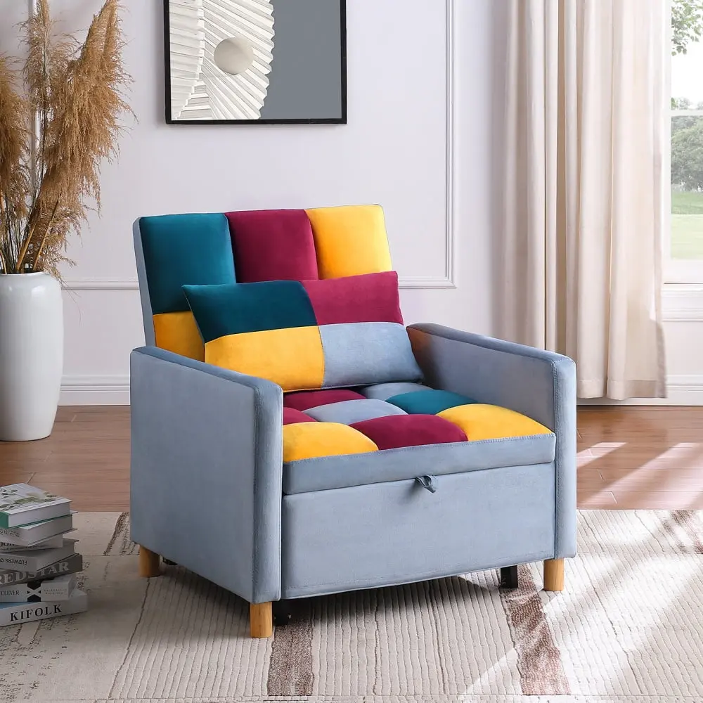 Sleeper Chair Sofa Bed Pillow 3 1 Convertible Single Sofa Chair Bed Kojooin