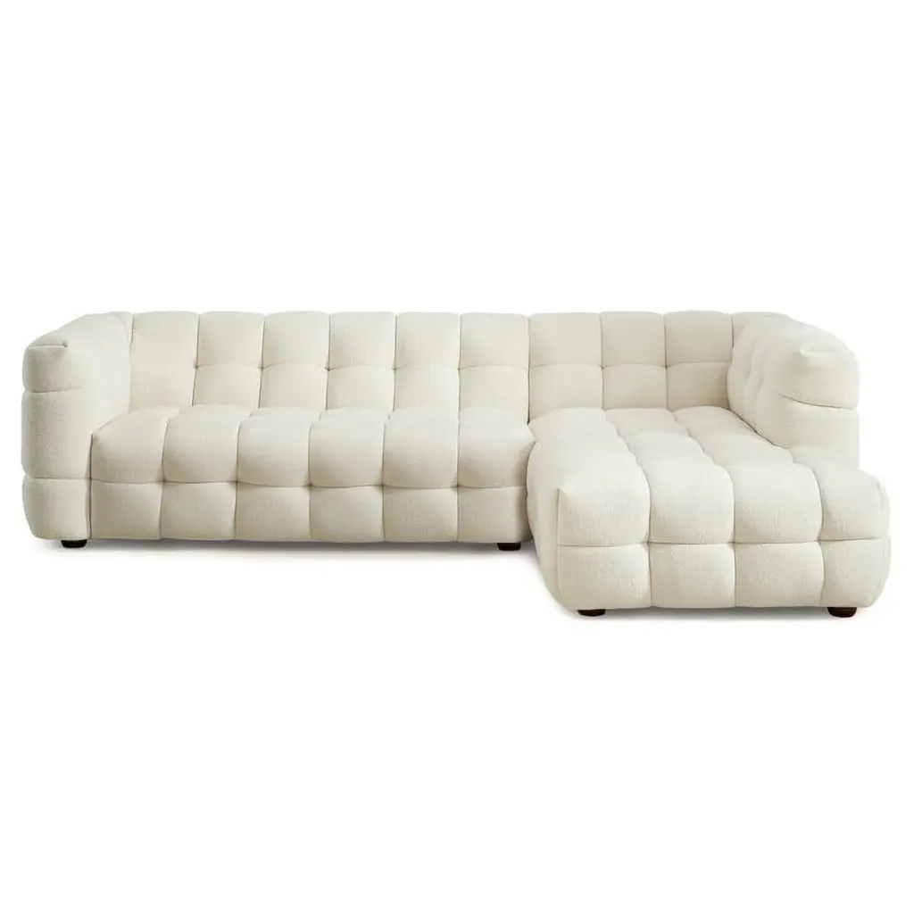 Morrison Living Room U Shape Corner Sofa Cream Boucle - Spacious Comfort, Stylish Design Ashcroft