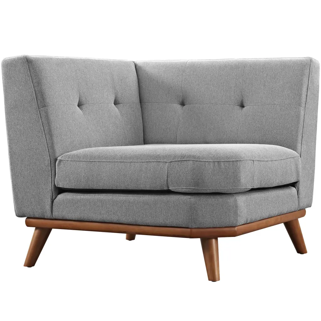 Modern Contemporary Corner Sofa Grey Fabric - Stylish Living Room Furniture