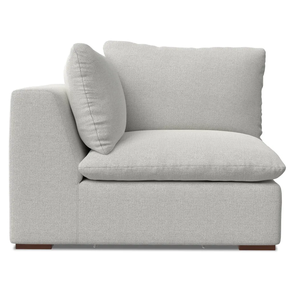 Simpli Home Jasmine Corner Sofa Module Velvety Chenille Performance Fabric Living Room