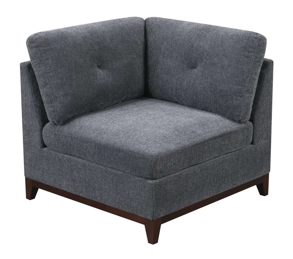 Modular Corner Wedge Sofa Ash Chenille Fabric 1Pc Cushion Wedge Sofa CNCJ