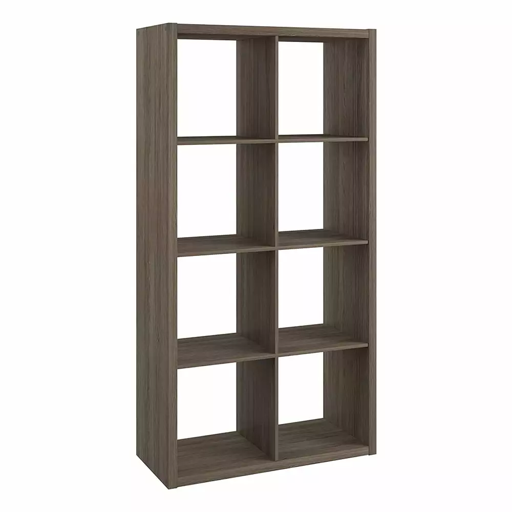 ClosetMaid 8-Cube Storage Organizer Bookcase Open Back Graphite Gray