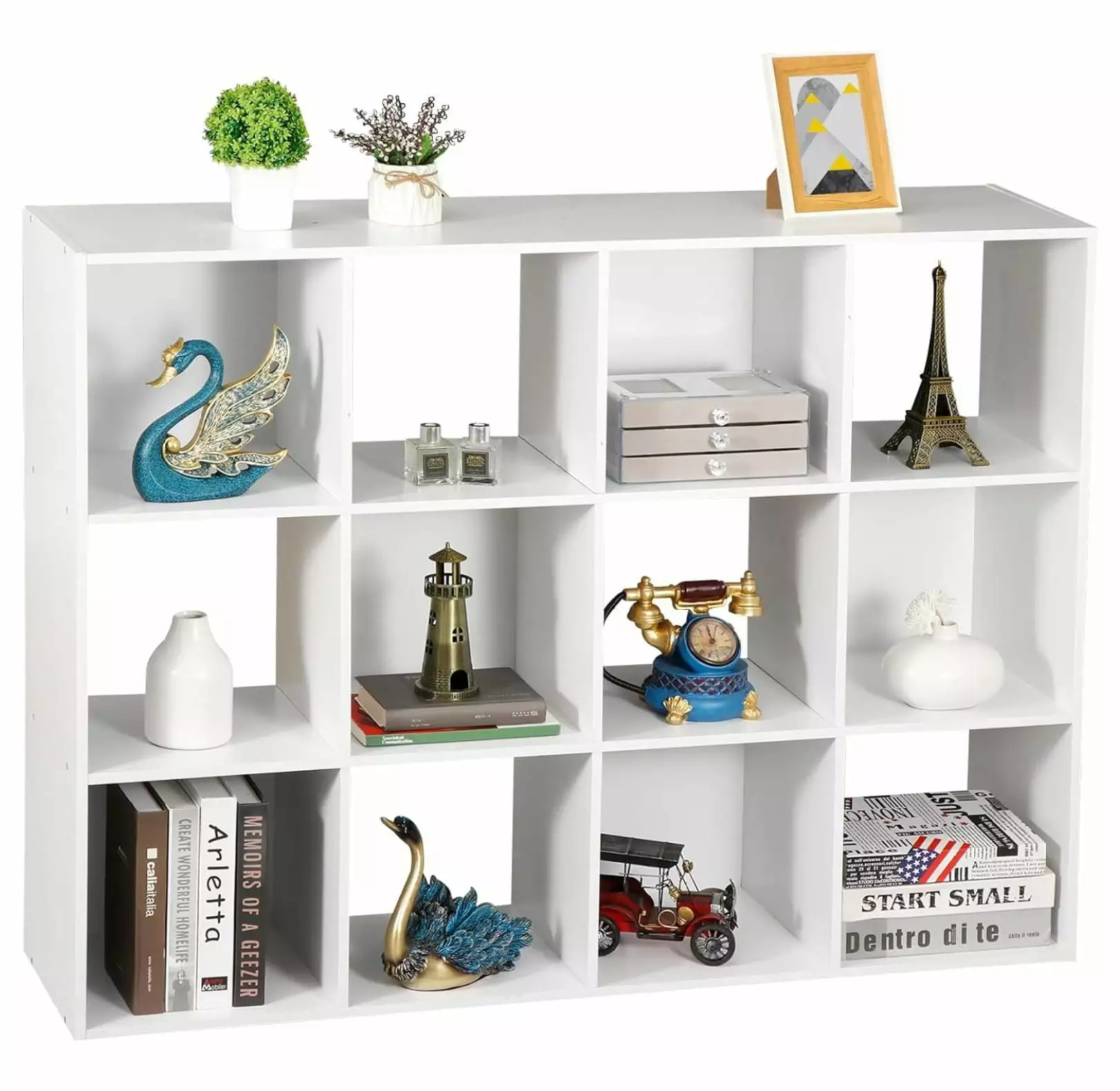 12 Cube Storage Shelf Organizer Bookshelf Open Back Closet Cabinet DIY Modular Shelf Generic
